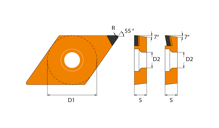 Tipped PCD Turning Inserts токарных пластин PCD с наконечниками