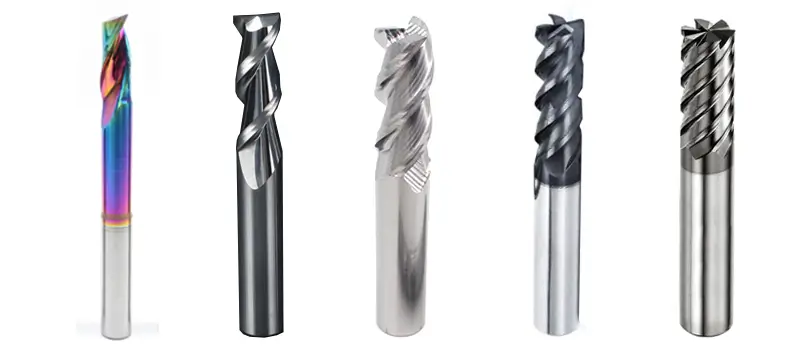 Selection and influence of the number of end mill flutes